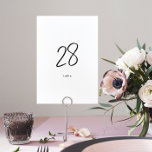 Numéro De Table Moderne Personnalisé Mariage noir blanc élégant<br><div class="desc">Moderne et impressionnant - partie d'une collection</div>