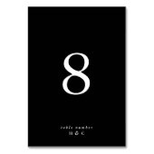 Numéro De Table Moderne Premium Noir Onyx Plain Mariage simple (Par défaut)
