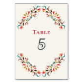 Numéro De Table Moderne Romantique Élégant Mariage de couronne flo (Par défaut)