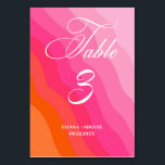 Numéro De Table moderne rose et orange Aquarelle Numéro de tableau<br><div class="desc">Ces cartes Simple Modern rose & Orange Table Number feront l'ajout parfait à vos tables d'événements. La couleur donne un éclat de design,  mais en gardant un aspect moderne. Cette carte de numéro de table est parfaite pour des événements et décors d'inspiration printemps,  été.</div>