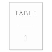 Numéro de table moderne suisse (Dos)