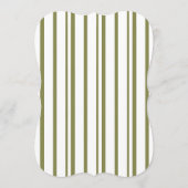 Numéro de table moderne vert olive découpé (Dos)