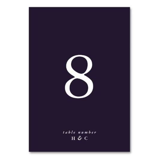Numéro De Table Moderne violet simple Mariage (Par défaut)