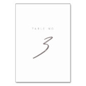 Numéro de table modifiable minimaliste simple manu (Dos)