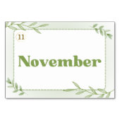 Numéro De Table Mois en chinois (cartes Flash) (Dos)