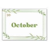 Numéro De Table Mois en Hangul coréen (cartes Flash) (Dos)