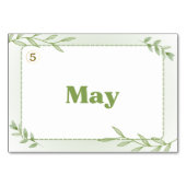 Numéro De Table Mois en japonais (cartes Flash) (Dos)