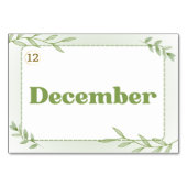 Numéro De Table Mois en japonais (cartes Flash) (Dos)