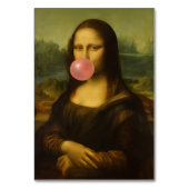 Numéro De Table Mona Lisa soufflant de bulle rose (Dos)