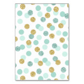 Numéro De Table Monnaie et Parties scintillant d'or Apportez une c (Dos)