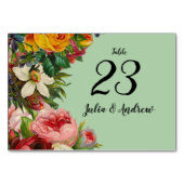 Numéro De Table Monnaie Florale (Dos)