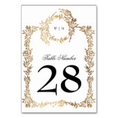Numéro De Table Monogram Crest classique Mariage élégant (Par défaut)