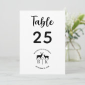 Numéro de table Monogramme Cerf Mariage rustique à (Debout devant)