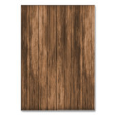 Numéro De Table Monogramme Coeurs en bois avec Fleur sauvage - Car (Dos)