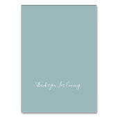 Numéro De Table Monogramme Crest Gold Dusty bleu Mariage (Dos)