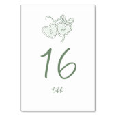 Numéro De Table Monogramme de coeurs dessinés à la main pour maria (Par défaut)