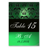 NUMÉRO DE TABLE MONOGRAMME DE DOMMASQUE EN CLASSE BLANCHE VERT EME (Par défaut)