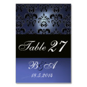 NUMÉRO DE TABLE MONOGRAMME DE DOMMASQUES BLEU BLEU CLAIR (Dos)