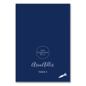 Numéro De Table Monogramme de marine minima - option Repas de Veg (Par défaut)