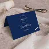 Numéro De Table Monogramme de marine minima - option Repas de Veg 