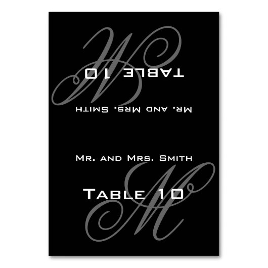 Numéro De Table Monogramme de réglage de place (Par défaut)