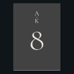 Numéro De Table Monogramme gris simple et moderne Mélange Mariage<br><div class="desc">Simple Modern Grey Monogram Mix Match Mariage Table Number présente des appareillages de type moderne dans des tons doux et modernes de la terre.</div>