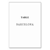 Numéro De Table Monogrammes floraux minimaux élégants (Dos)