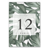Numéro De Table Monstera moderne Tropical Palm Feuille Mariage (Par défaut)