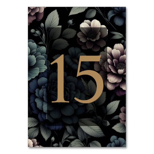 Numéro De Table Moody bleu Tableau floral 15 (Par défaut)