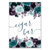 Numéro De Table Moody Boho | Bar à cigares Turquoise et violet (Dos)