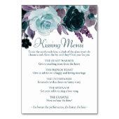 Numéro De Table Moody Boho | Menu de baiser Turquoise Turquoise Pu (Dos)