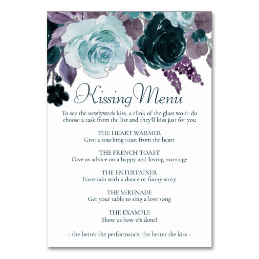Numéro De Table Moody Boho | Menu de baiser Turquoise Turquoise Pu (Par défaut)