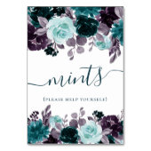 Numéro De Table Moody Boho | Traitements Turquoises Turquoise et P (Dos)