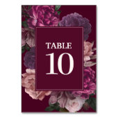 Numéro De Table Moody foncé Cascade florale automne hiver Mariage  (Par défaut)