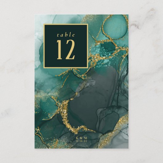 Numéro de table Moody Ink Emerald Gold ID988 (Dos)