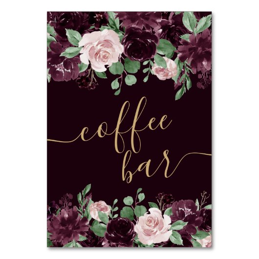 Numéro De Table Moody Passion | Bar à café à vin violet spectacula (Par défaut)