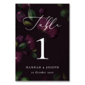 Numéro De Table Moody Purple Bloom Mariage de calligraphie gothiqu (Par défaut)