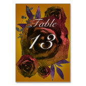 Numéro De Table Moody Purple Mariage de automne noir (Dos)