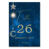 Numéro De Table Moon Stars Ciel Céleste Mariage Élégant (Par défaut)