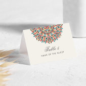 Numéro De Table Moroccan Lattice Geo Mandala Wedding Place Card