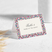 Numéro De Table Moroccan Lattice Geo Mandala Wedding Place Card