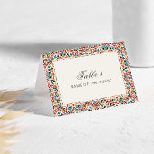 Numéro De Table Moroccan Lattice Geo Mandala Wedding Place Card
