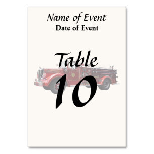 Numéro De Table Moteur d'incendie classique