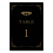 Numéro De Table Moth victorienne Élégant Mariage gothique (Dos)