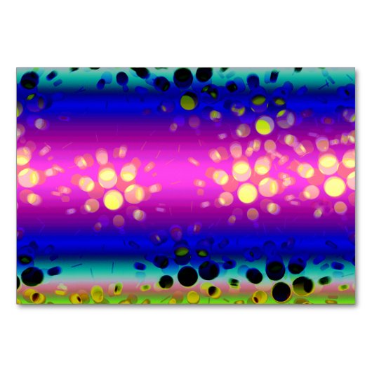 Numéro De Table Motif Abstrait coloré (Devant)