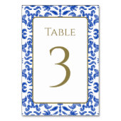 Numéro de table Motif blanc et bleu (Par défaut)