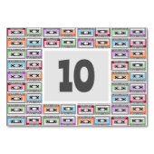 Numéro De Table Motif de cassettes rétro (Dos)