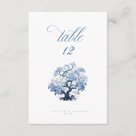 Numéro de table Motif de l'arbre de Chinoiserie ID (Devant)