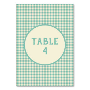 Numéro De Table Motif de tableau de bord bleu vintage personnalisé
