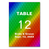 Numéro De Table Motif floral arc-en-ciel Mariage d'automne (Par défaut)